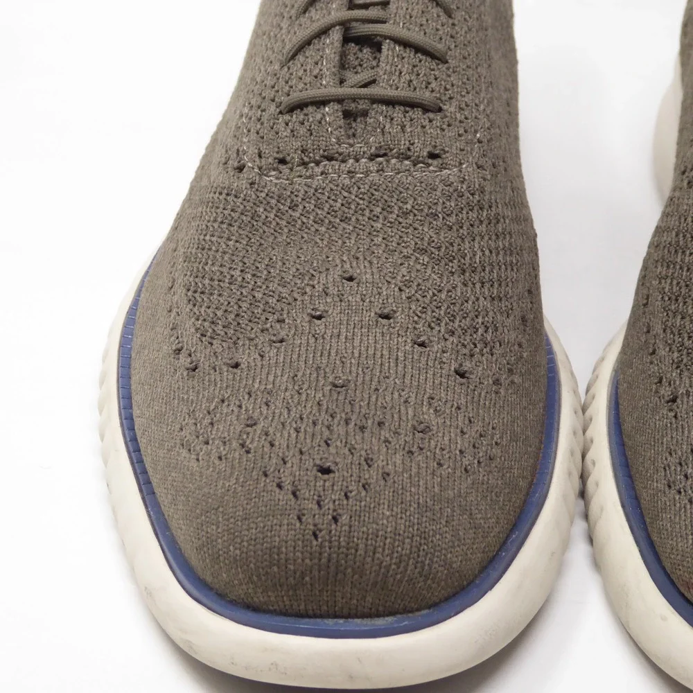 Cole Haan Mens 2.ZERØGRAND Stitchlite Wingtip Oxford Shoes Dark Taupe Size 11